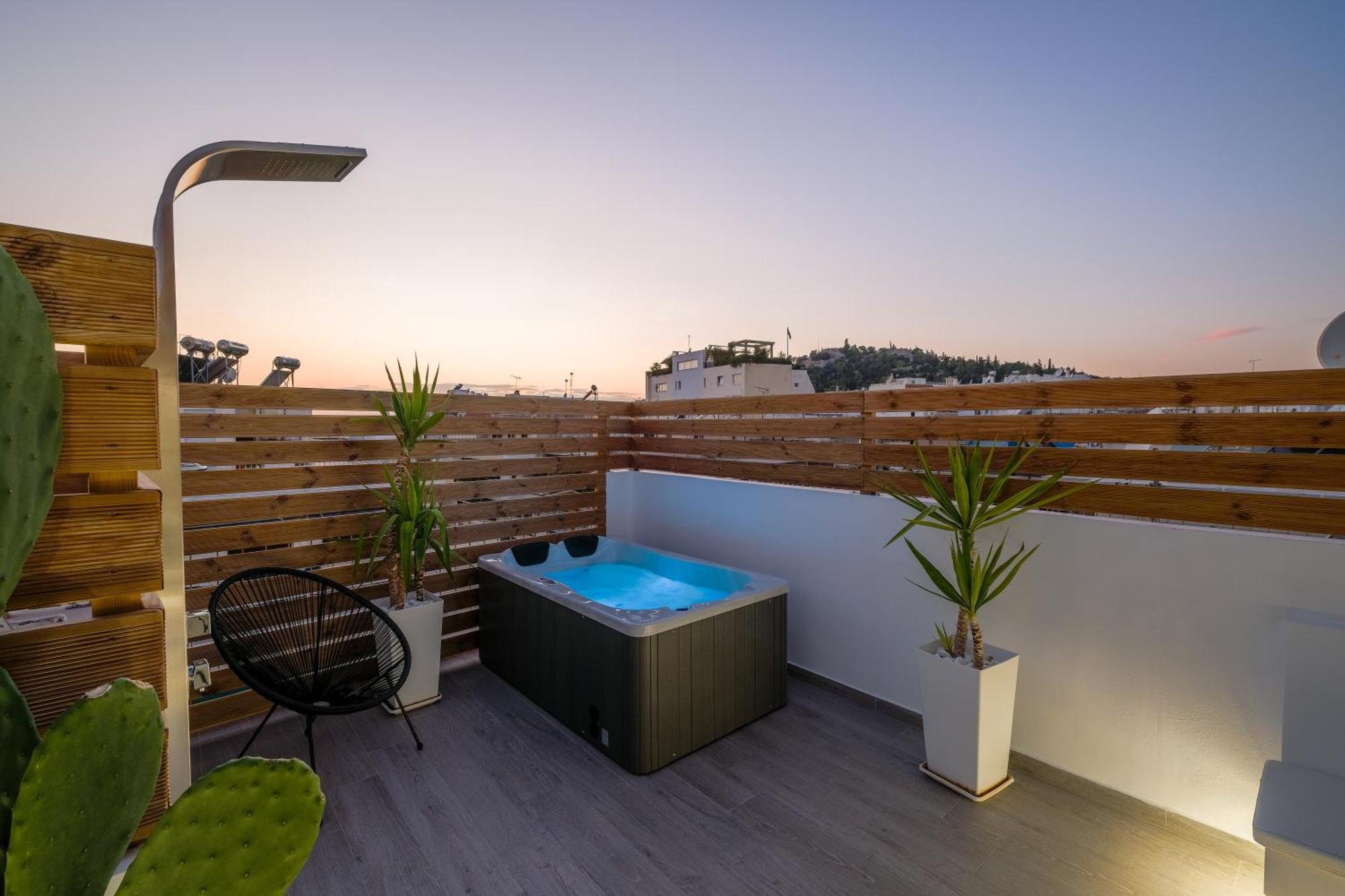 Ferienwohnung Acropolis View With Jacuzzi Athen Exterior foto