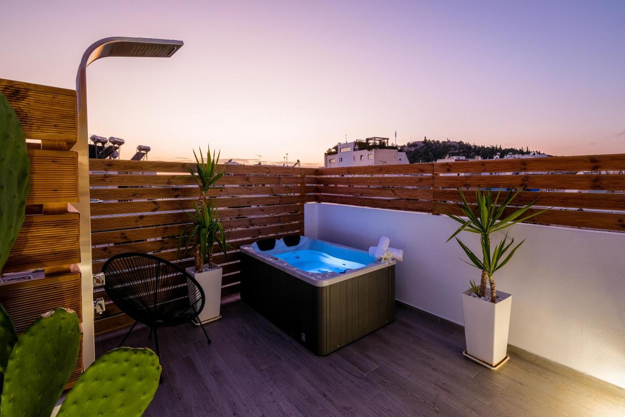 Ferienwohnung Acropolis View With Jacuzzi Athen Exterior foto