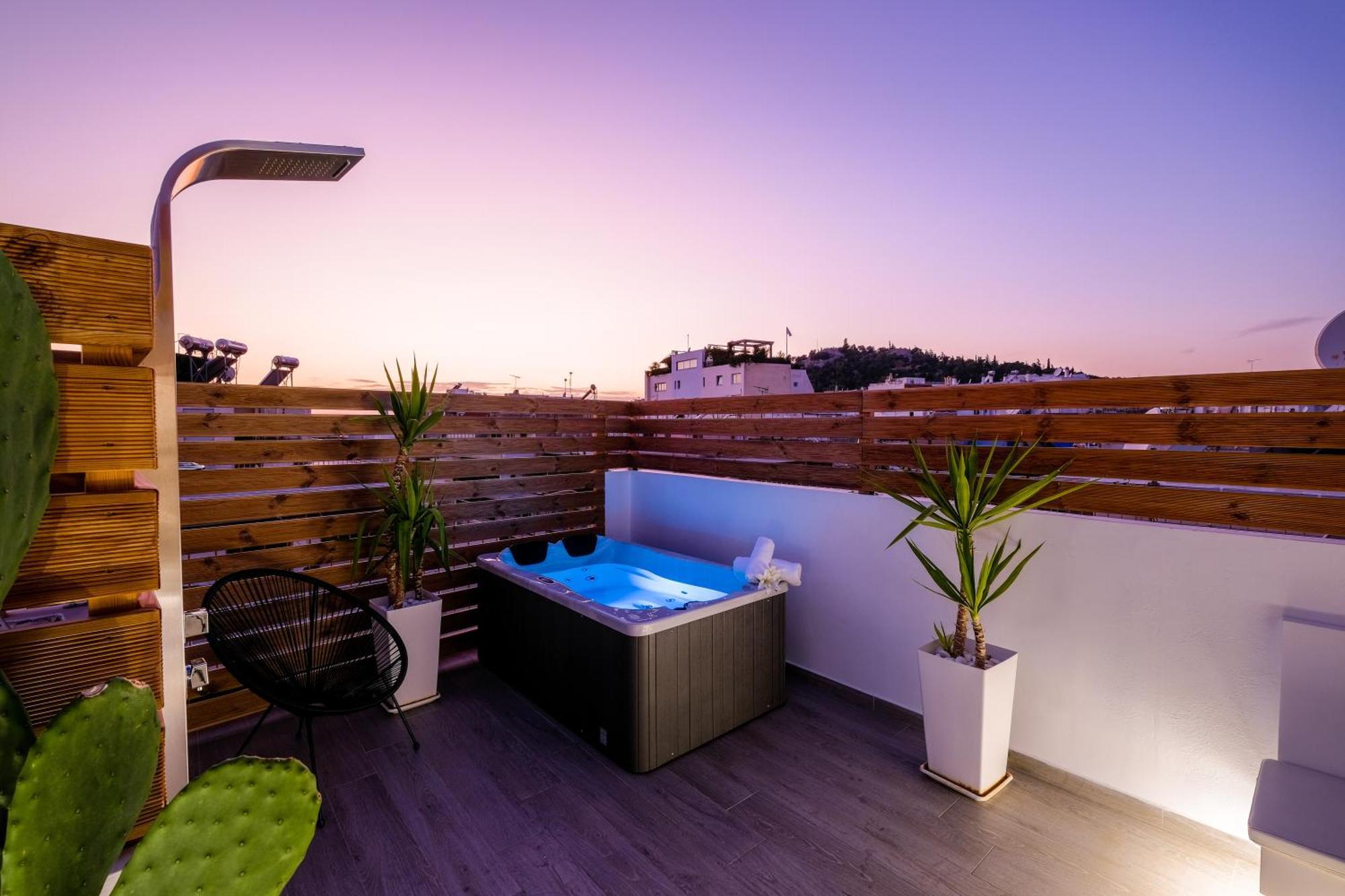Ferienwohnung Acropolis View With Jacuzzi Athen Exterior foto